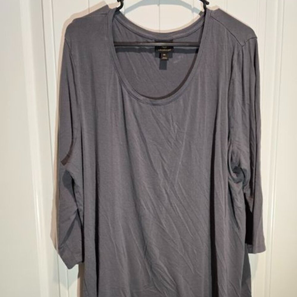 JM Collection 3/4 Sleeve Top Grey XXL